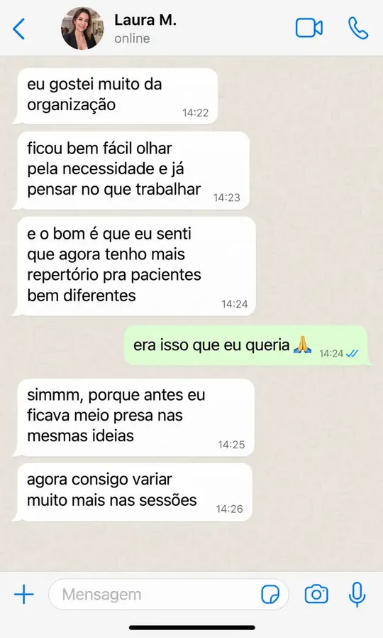 Depoimento de fonoaudióloga sobre os +50 Recursos Fonoaudiológicos Prontos